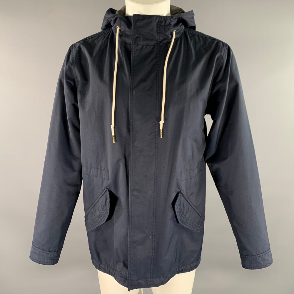 BARNEY COOLS Size M Navy Cotton Blend Windbreaker Jacket